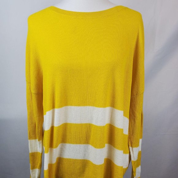 Abound Sweaters - Abound Yellow Lightweight Sweater SZ L (F1)